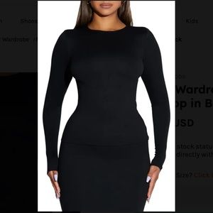 NWT Naked Wardrobe Suede With My Crew Top